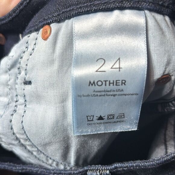 MOTHER women’s 24 the mid rise dazzler ankle jeans in now or never dark Wash - Picture 5 of 8